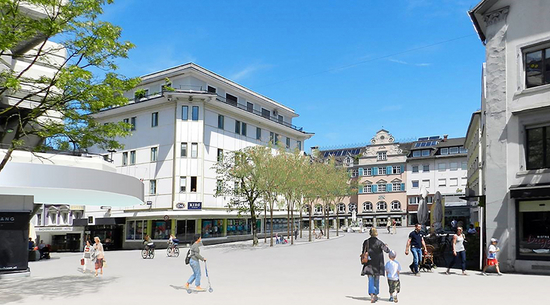 Schaubild Fußgängerzone Leutbühel (© Wimmer Armellini Architekten) 