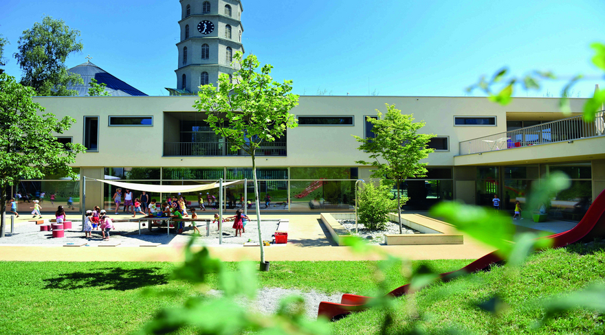 Diese Abbildung zeigt den Kindergarten Mariahilf in Bregenz.