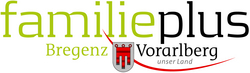 Auf dieser Abbildung ist der Schriftzug "Vorarlberg plus" zu sehen. Darunter steht zusätzlich "Bregenz, Vorarlberg - unser Land".